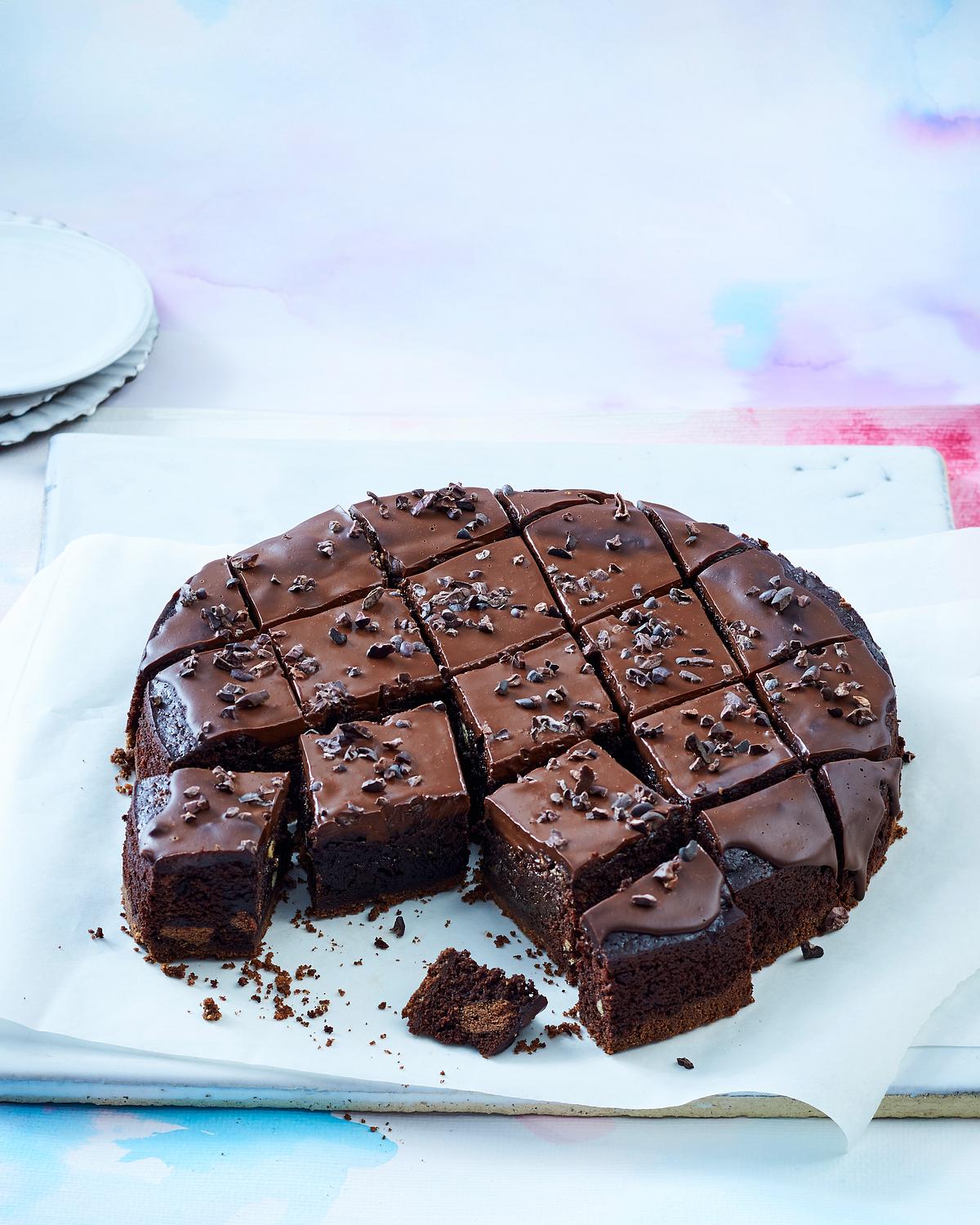 Brownie mit Doppeldecker-Keksen Rezept