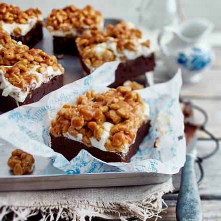 Brownie mit Knusperkaramell Rezept