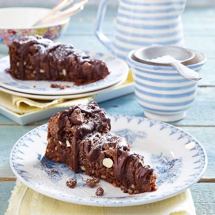 Brownie-Streuselkuchen mit Schokoladenguss Rezept