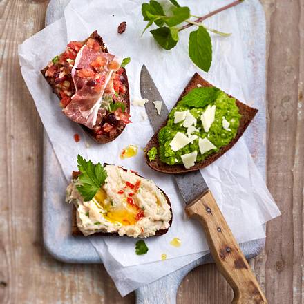 Bruschetta-Trio Rezept