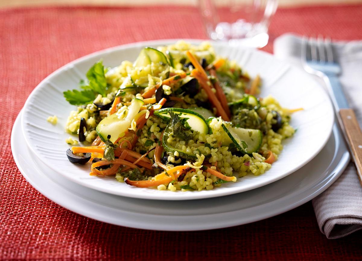 Bulgur-Möhren-Salat mit Zitronen-Vinaigrette Rezept