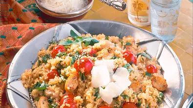Bulgurrisotto mit Kirschtomaten Rezept - Foto: LECKER @ Bauer Media Group