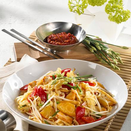 Bunte Bratnudeln Rezept Bunte Bratnudeln Rezept