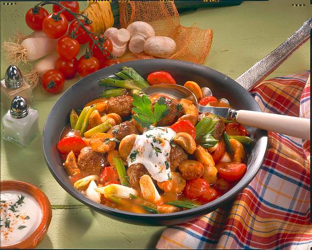 Bunte Hackpfanne Rezept