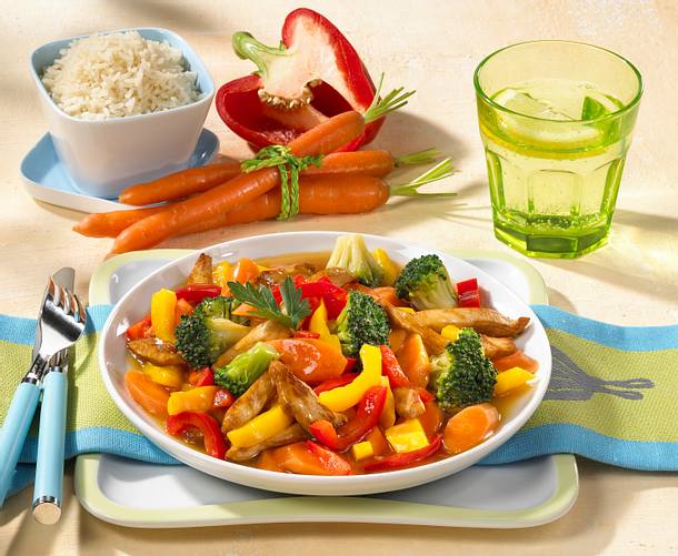 Bunte Hähnchen-Pfanne Rezept