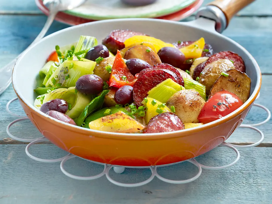 Bunte Kartoffel-Gemse-Pfanne Rezept