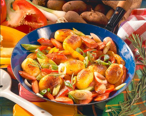 Bunte Kartoffelpfanne Rezept Bunte Kartoffelpfanne Rezept