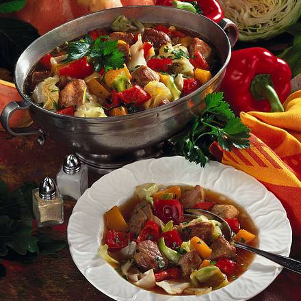 Bunte Kürbis-Kohl-Suppe Rezept
