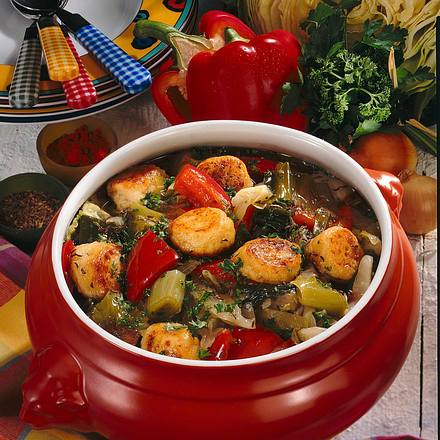Bunter Eintopf mit Kartoffeltalern Rezept Bunter Eintopf mit Kartoffeltalern Rezept