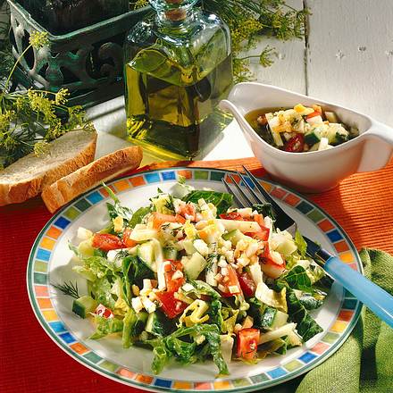 Bunter-Gartensalat Rezept Bunter-Gartensalat Rezept