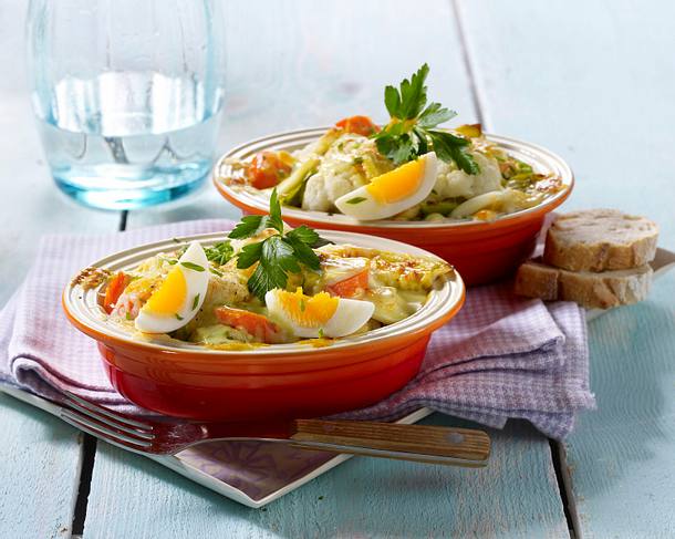 Bunter Gemüse-Ei-Auflauf Rezept