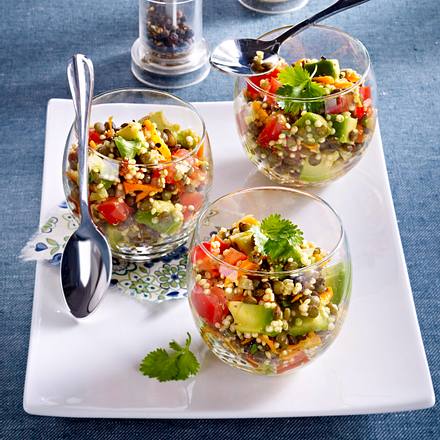 Bunter Linsen-Quinoa Salat Rezept Bunter Linsen-Quinoa Salat Rezept