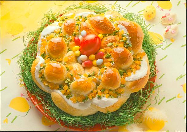 Bunter Osterkranz Rezept