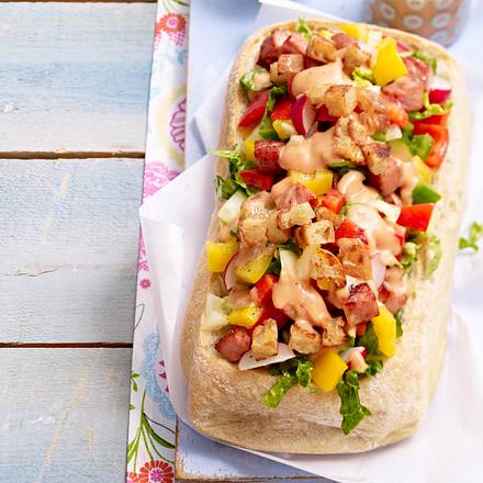 Bunter Salat im Ciabatta Rezept