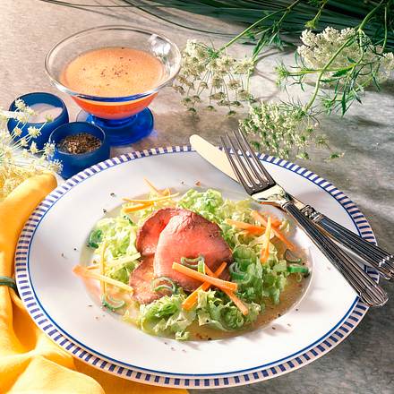 Bunter Salat mit Roastbeef Rezept