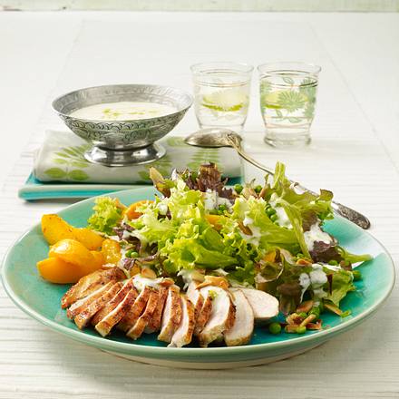 Bunter Salat mit Tandoori-Hähnchen Rezept
