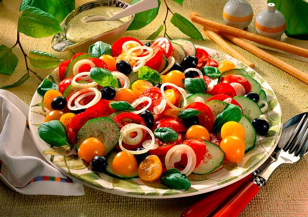 Bunter Tomatensalat Rezept Bunter Tomatensalat Rezept
