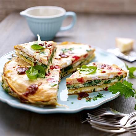 Buntes Schicht-Omelett Rezept Buntes Schicht-Omelett Rezept