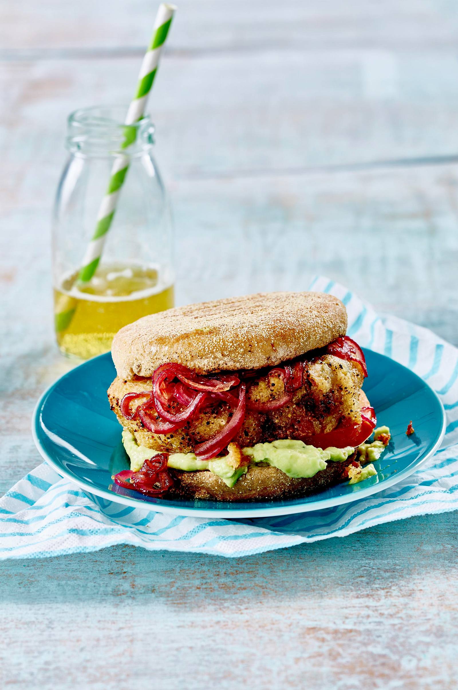 Burger mit AmaranthPatties Rezept LECKER