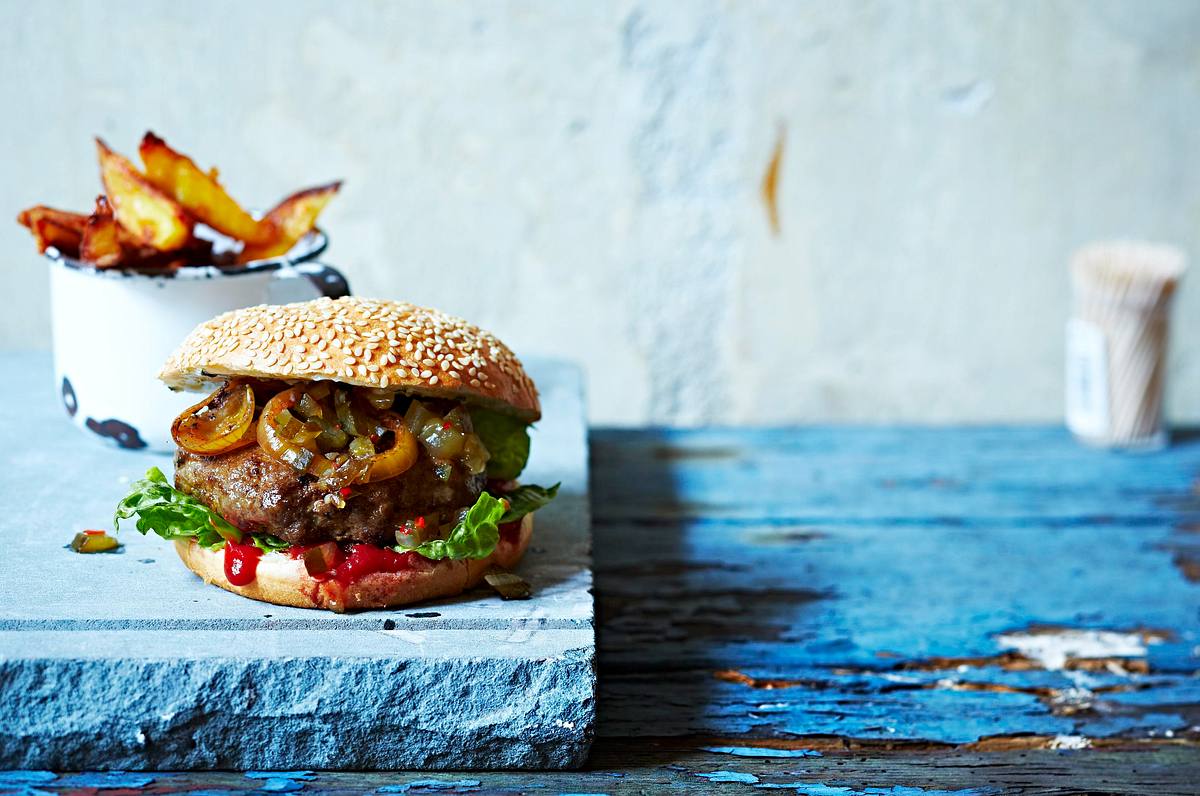 Burger mit BBQ-Soße Rezept