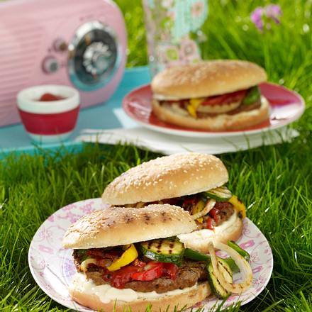 Burger mit Grillgemüse Rezept
