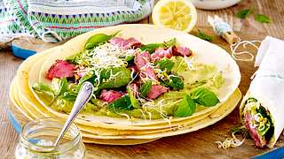 Burrito mit Roastbeef, Avocadocreme und Spinat Rezept - Foto: House of Food / Bauer Food Experts KG