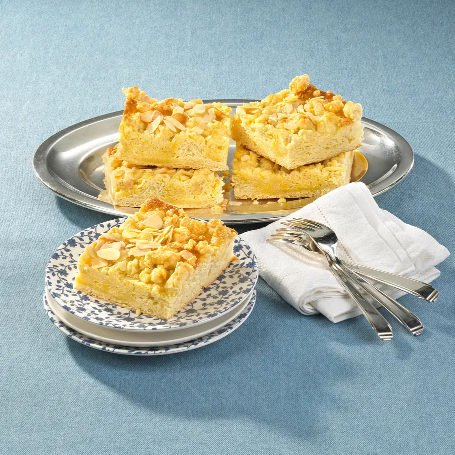 Butter-Streuselkuchen mit Mandeln Rezept Butter-Streuselkuchen mit Mandeln Rezept