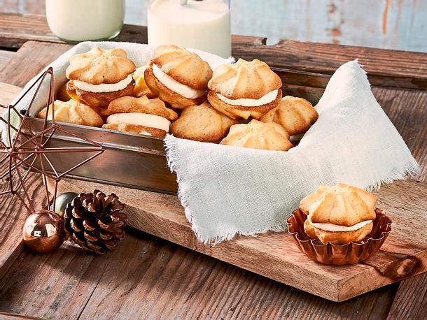 Butterküsschen mit Orangencreme Rezept Butterküsschen mit Orangencreme Rezept