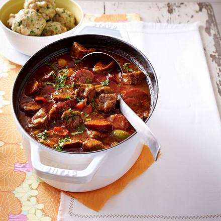 Cabanossi-Paprikagulasch Rezept Cabanossi-Paprikagulasch Rezept