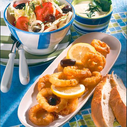 Calamares mit Knoblauch-Dip Rezept Calamares mit Knoblauch-Dip Rezept