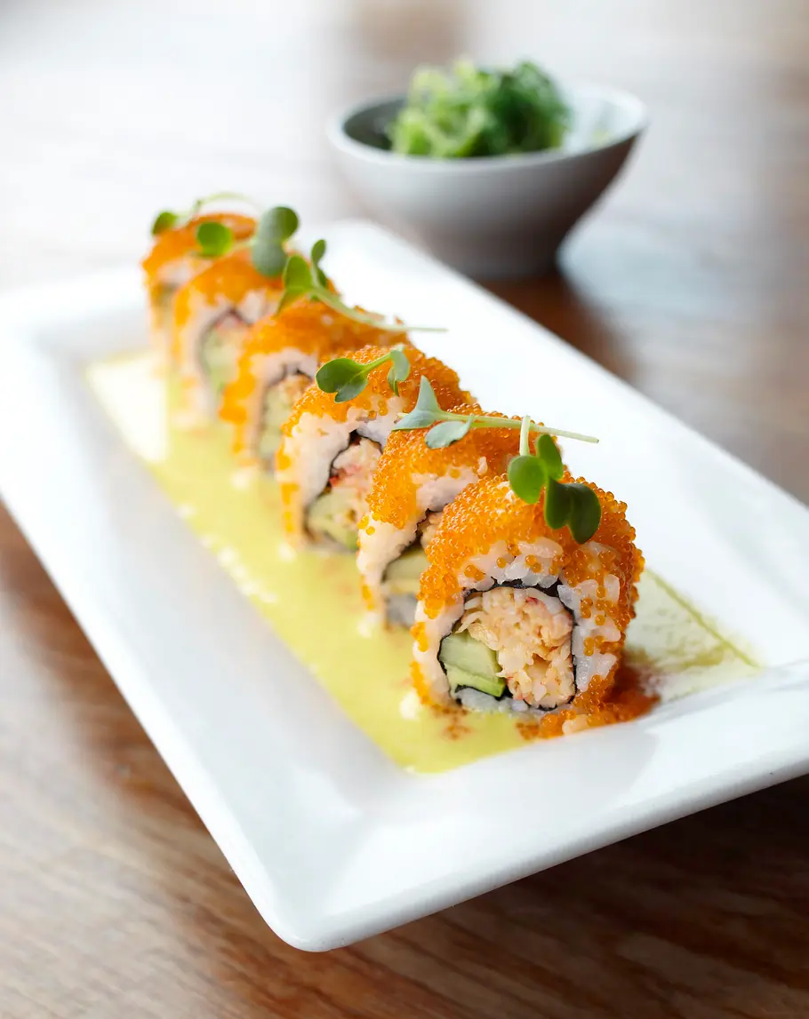California Roll auf Mango-Smoothie Rezept California Roll auf Mango-Smoothie Rezept