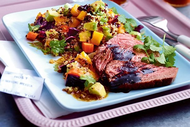 California Salad mit Rumpsteak Rezept California Salad mit Rumpsteak Rezept