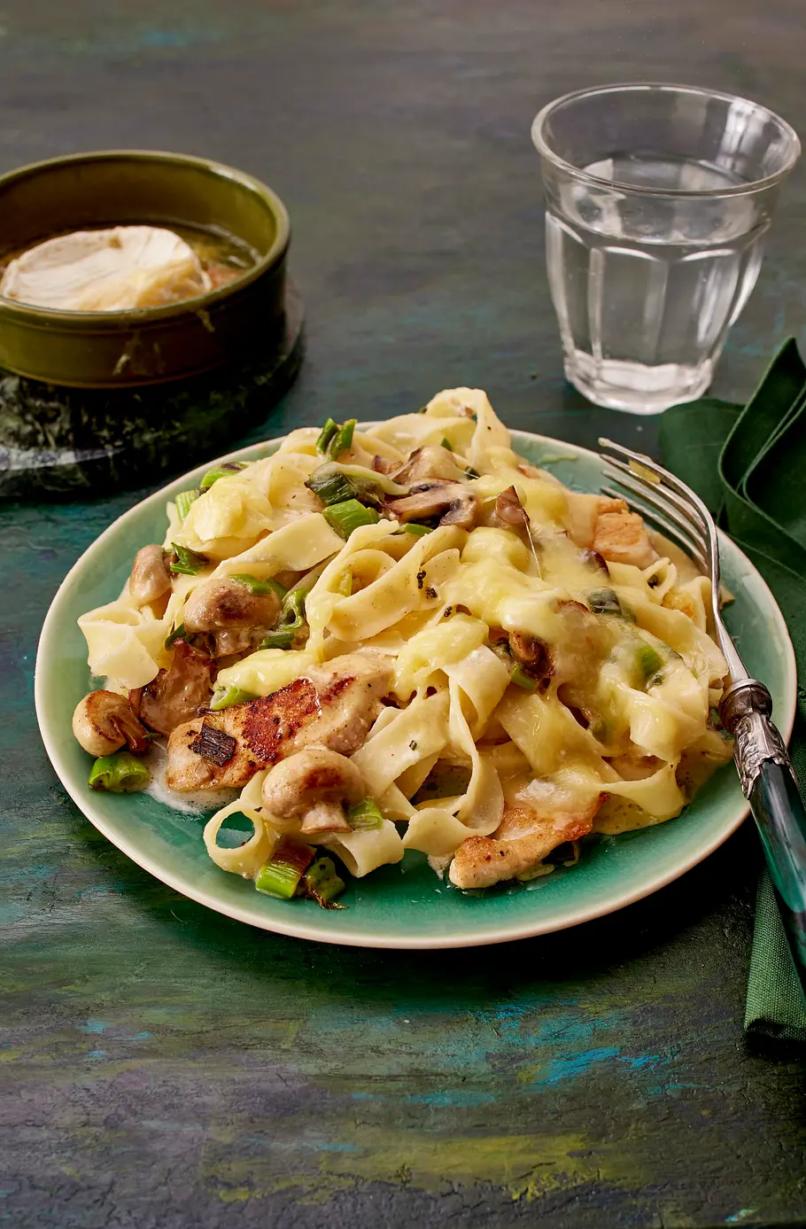 Camembert-Pasta mit Hähnchen Rezept Camembert-Pasta mit Hähnchen Rezept