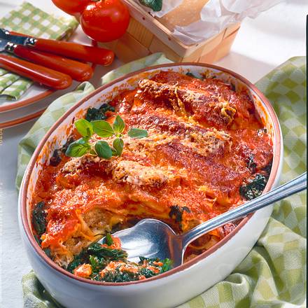 Cannelloni auf Blattspinat Rezept Cannelloni auf Blattspinat Rezept