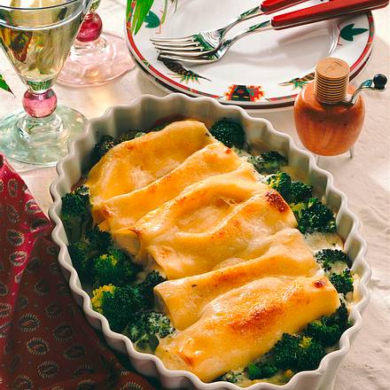 Cannelloni mit Quarkfüllung und Broccoli Rezept