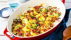 Carbonara-Kartoffeln aus dem Ofen - Foto: ShowHeroes
