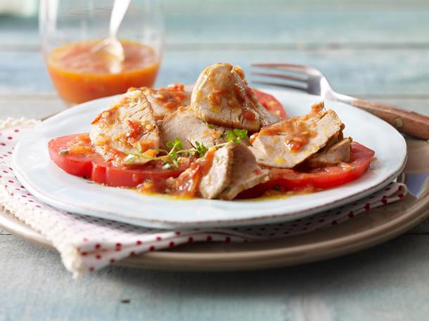 Carpaccio in Soße aus geriebenen Tomaten Rezept