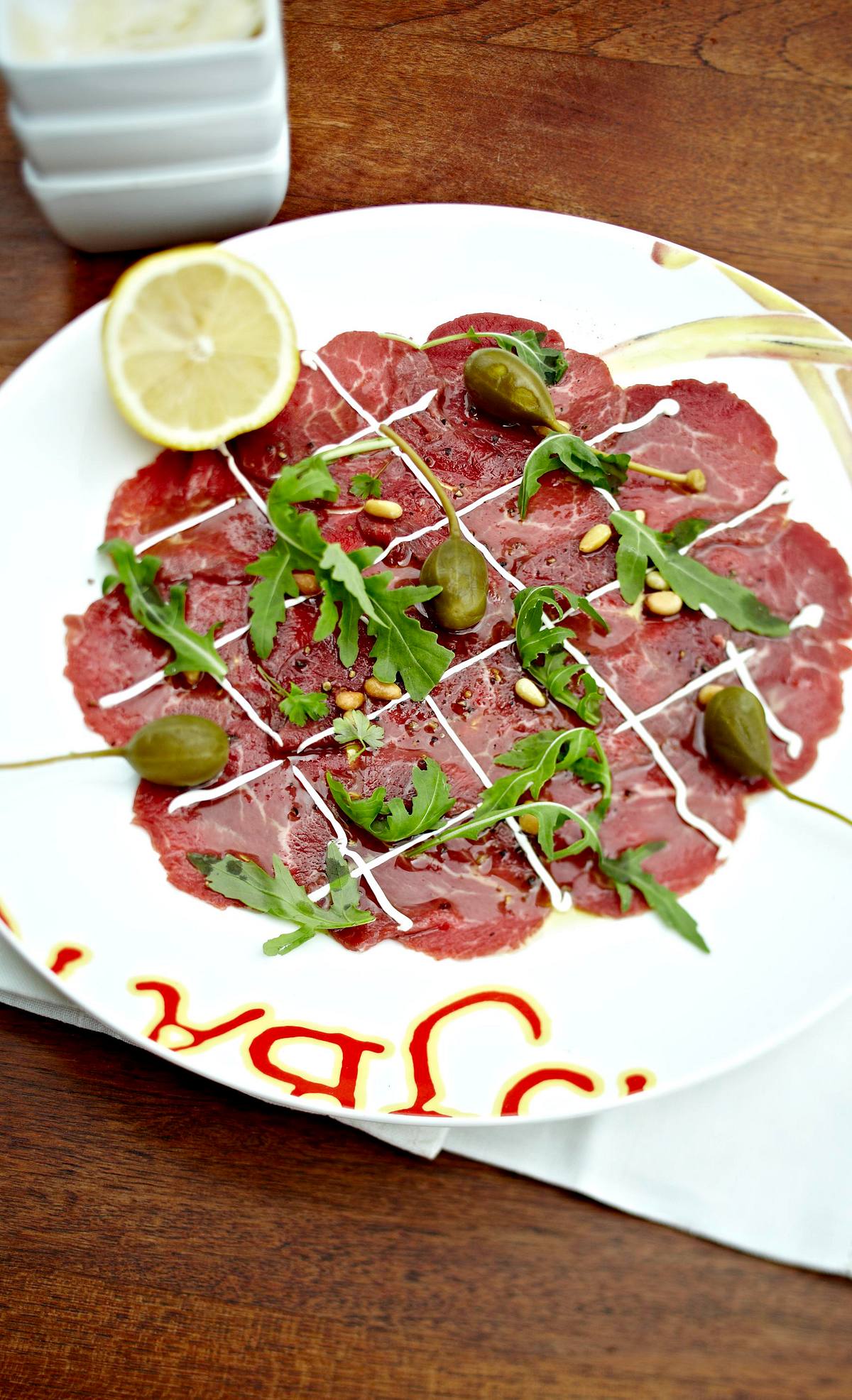 Carpaccio vom Sylter Galloway-Rind mit wat druff Rezept