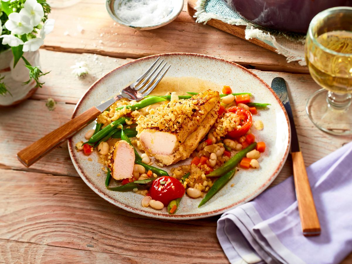 Cassoulet mit Hähnchen und dreierlei Bohnen Rezept