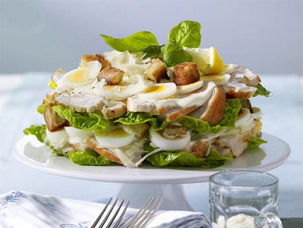 Ceasar’s Salad mit Hähnchen Rezept Ceasar’s Salad mit Hähnchen Rezept