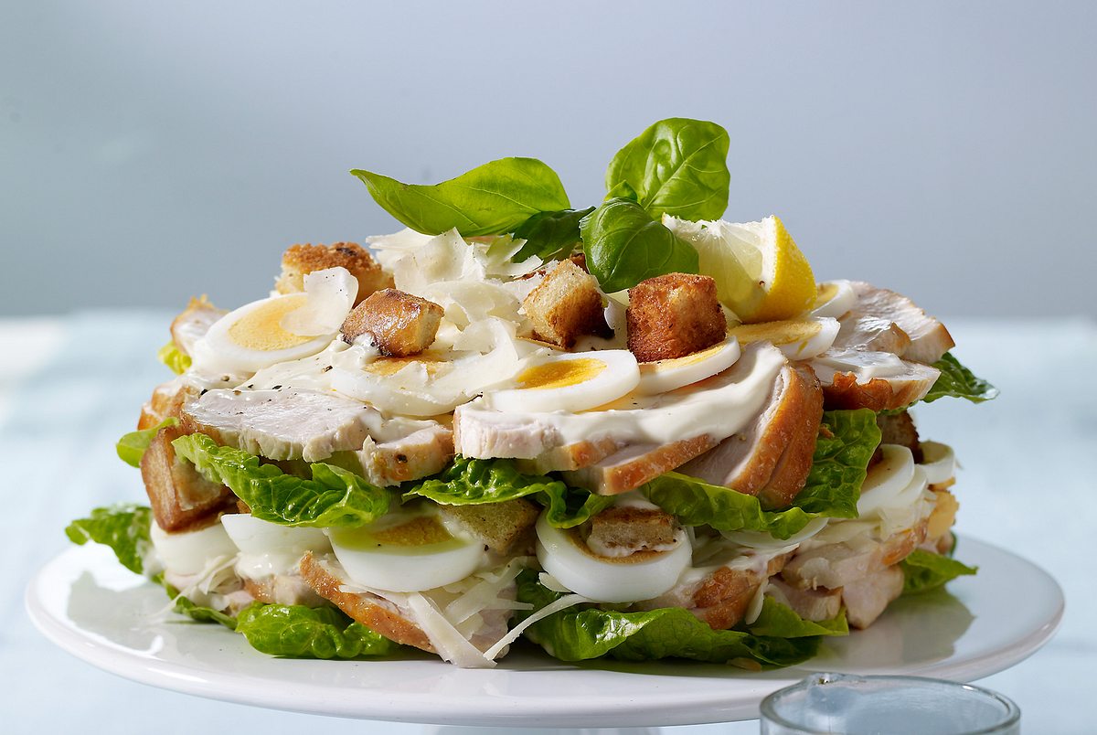 Ceasar’s Salad mit Hähnchen Rezept