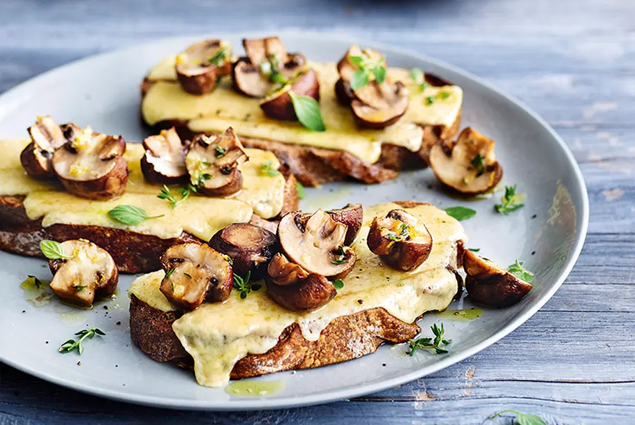 Champignon-Käse-Stulle Rezept Champignon-Käse-Stulle Rezept
