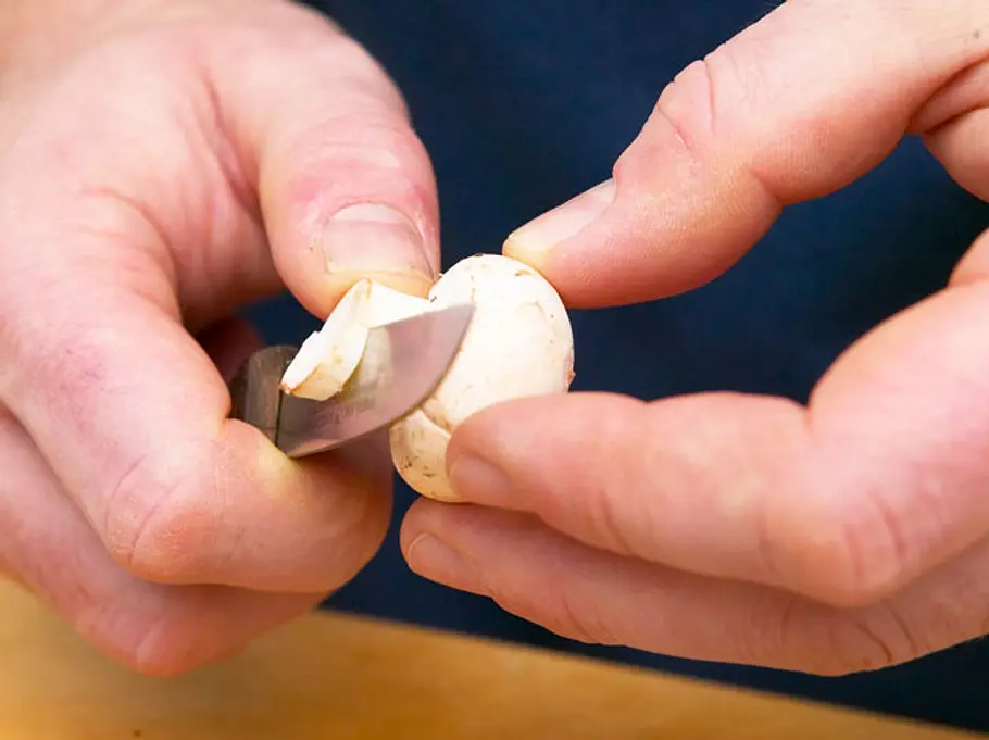 Champignon richtig schneiden