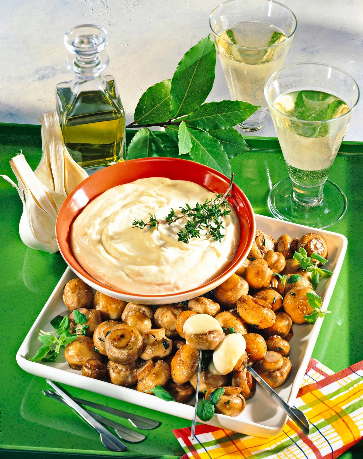 Champignonpfanne mit Aioli Rezept