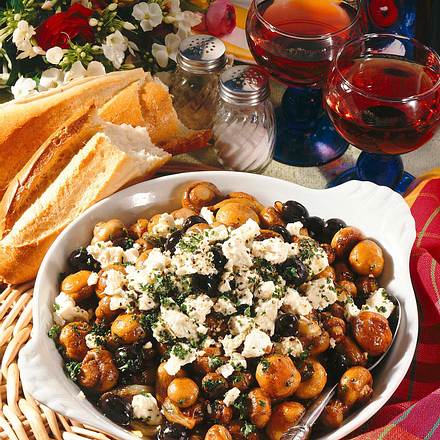 Champignonpfanne mit Schafskäse Rezept Champignonpfanne mit Schafskäse Rezept