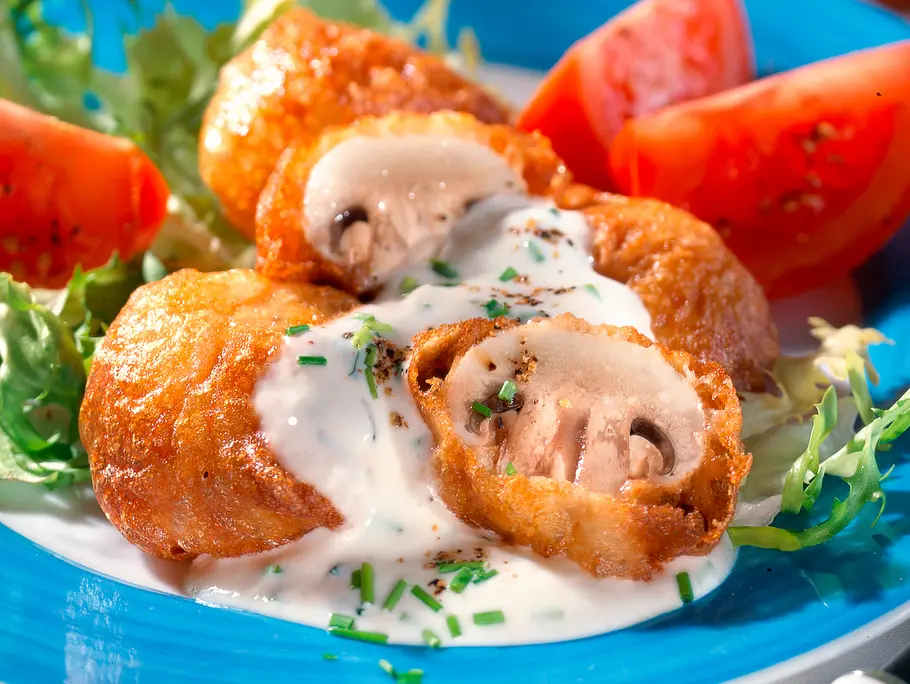 Champignons in Bierteig Rezept Champignons in Bierteig Rezept