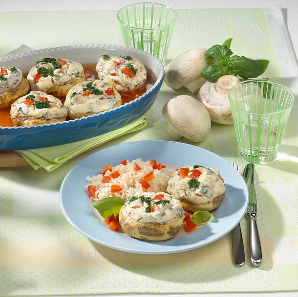 Champignons mit Spinatfüllung Rezept