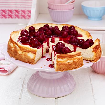 Cheesecake mit Kirschen Rezept Cheesecake mit Kirschen Rezept