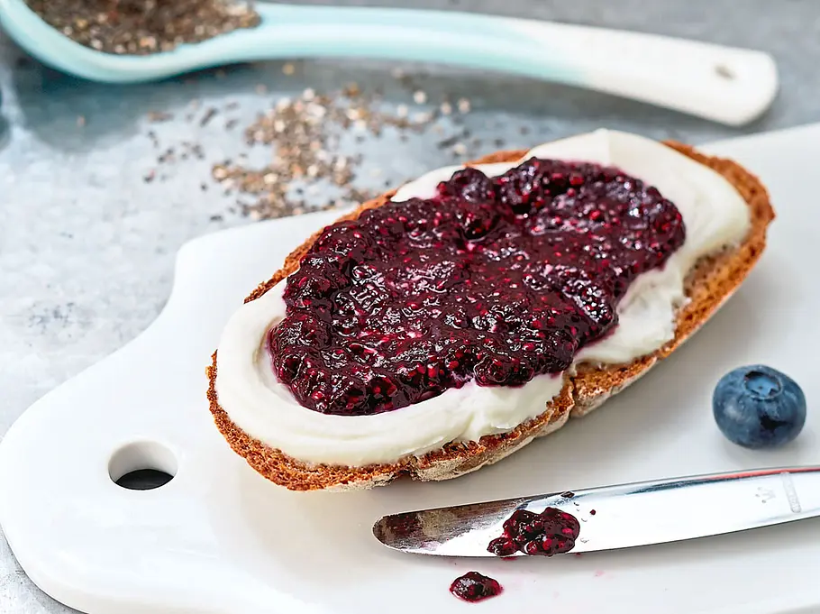 Chia-Blaubeerchen Rezept Chia-Blaubeerchen Rezept