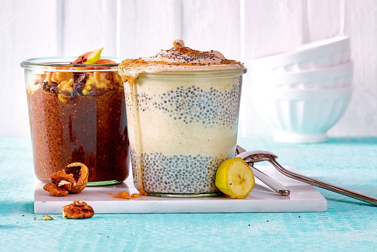 Chiapudding mit Bananen-Zimt-Eis Rezept